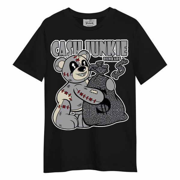 Cement Grey 3s Shirt - Cashs Junkie Bear Unisex Shirt Matching Jordan Shirt Jezsport.com