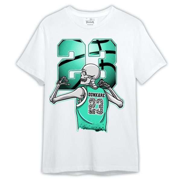 Black Green Glow 3s Shirt, 23 Legend Skeleton Basketball Shirt Outfit Matching Jordan Shirt Jezsport.com