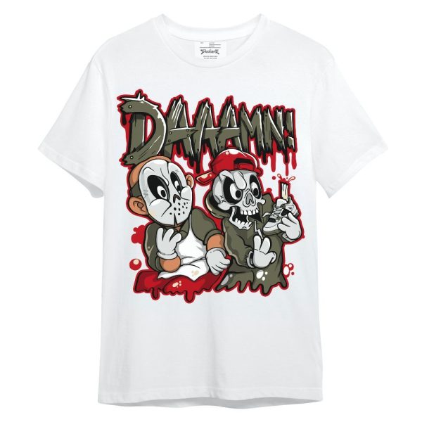 Low OG Medium Olive 1s Shirt - Damn Shoe Graphic Unisex Shirt Matching Jordan Shirt Jezsport.com