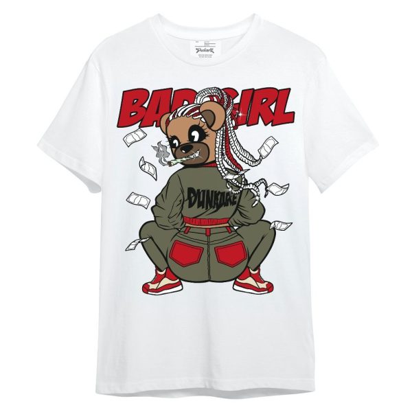 Low OG Medium Olive 1s Shirt - Rebellious Girl Bear Unisex Shirt Matching Jordan Shirt Jezsport.com