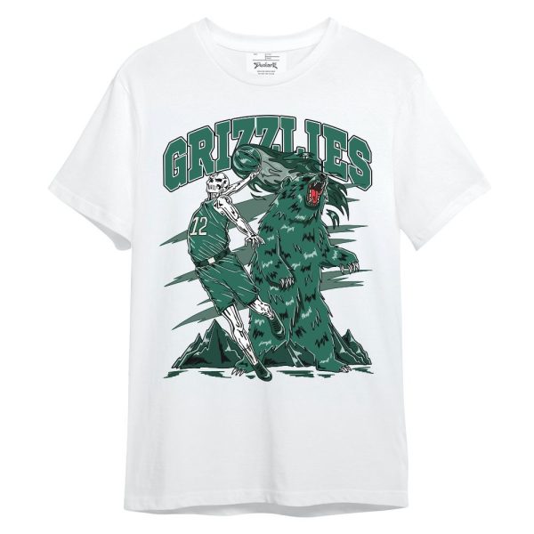 Oxidized Green 4s Shirt - Grizzly Bear Skeleton Unisex Shirt Matching Jordan Shirt Jezsport.com