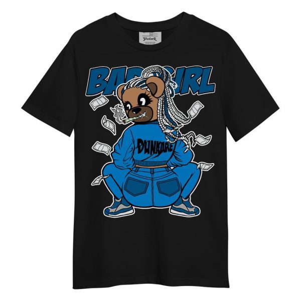 Industrial Blue 4s Shirt - Rebellious Girl Bear Unisex Shirt Matching Jordan Shirt Jezsport.com