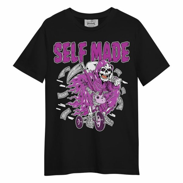 Hyper Violet 4s Shirt - Self Make Skeleton Unisex Shirt Matching Jordan Shirt Jezsport.com