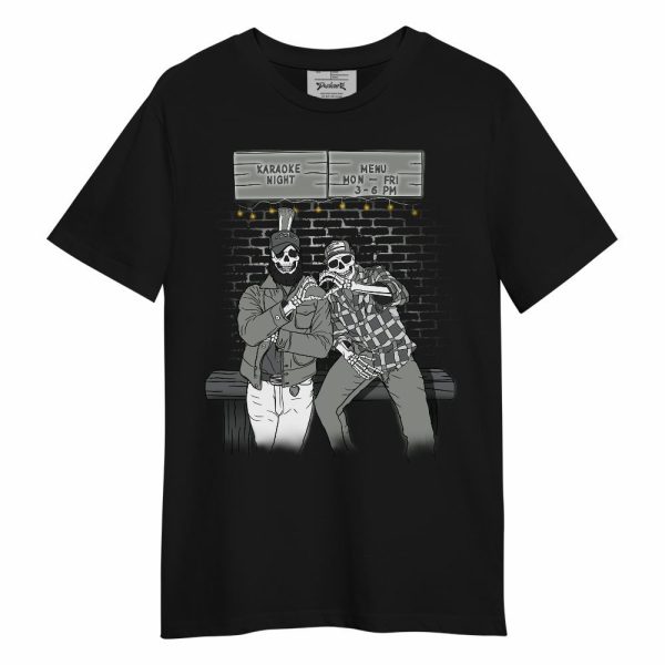 Paris Cement Grey 4s Shirt, Skeleton Help Friendship Unisex Shirt Matching Jordan Shirt Jezsport.com