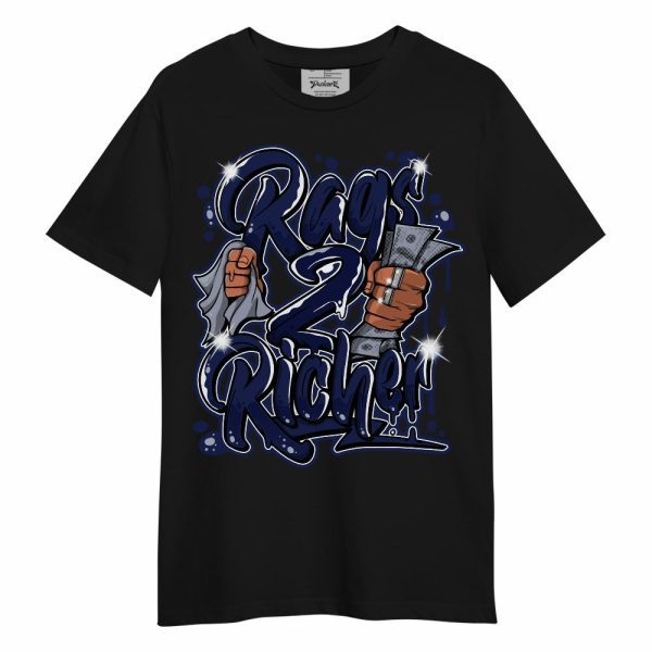 Midnight Navy 11s Shirt - Rag 2 Rish Graphic Unisex Shirt Matching Jordan Shirt Jezsport.com