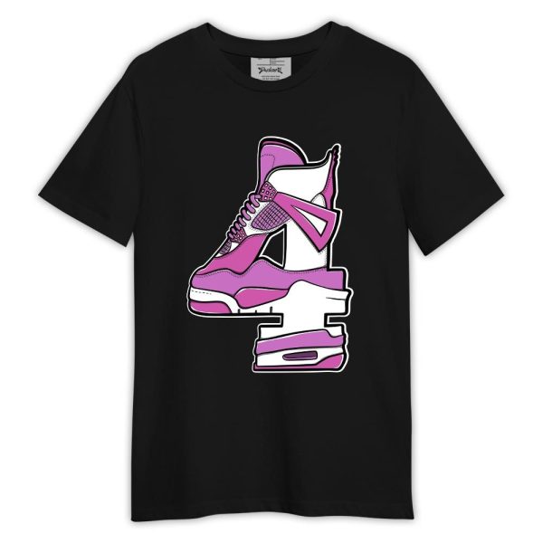 Hyper Violet 4s Shirt, Number 4s Shirt Outfit Matching Jordan Shirt Jezsport.com