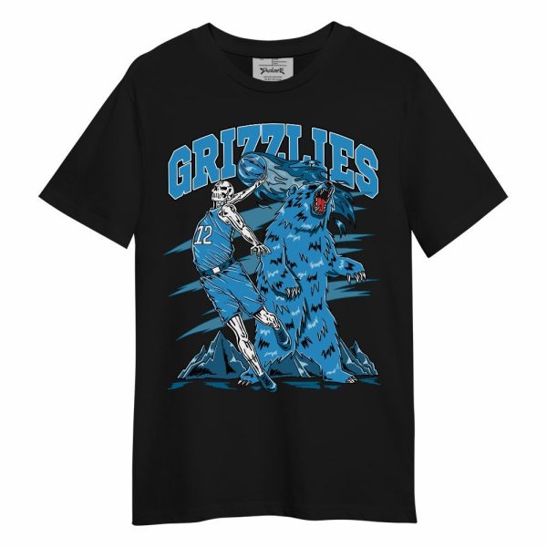 Powder Blue 9s Shirt - Grizzly Bear Skeleton Unisex Shirt Matching Jordan Shirt Jezsport.com