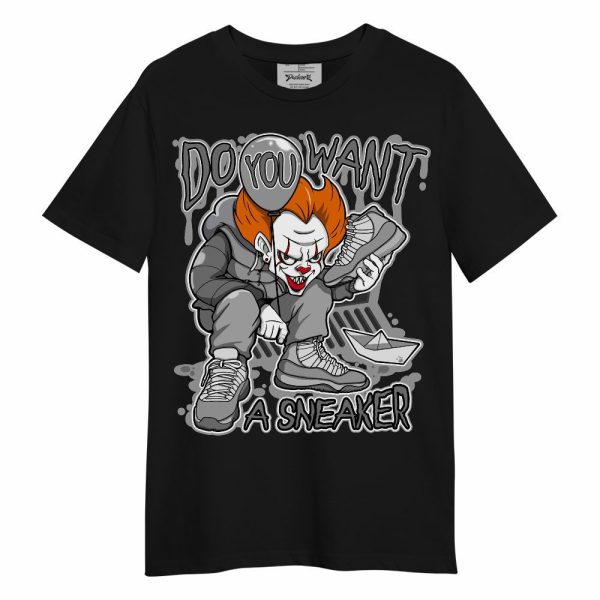 Black Wolf Grey 12s Shirt - Clown Scary Sneakers Halloween Graphic Unisex Shirt Jezsport.com