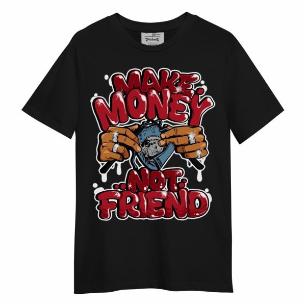 Retro Raging Bull 5s Shirt - Make Money Not Friend Graphic Unisex Shirt Jezsport.com