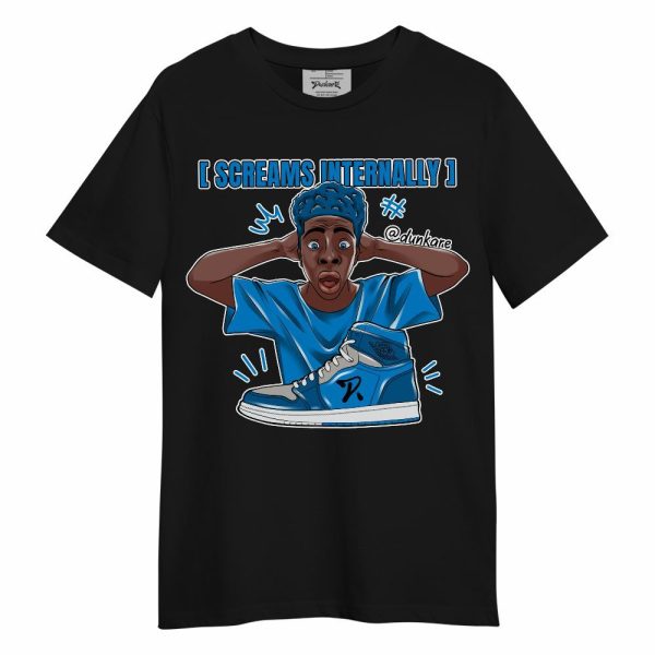 Industrial Blue 4s Shirt - Scream Internally Unique Unisex Shirt Matching Jordan Shirt Jezsport.com