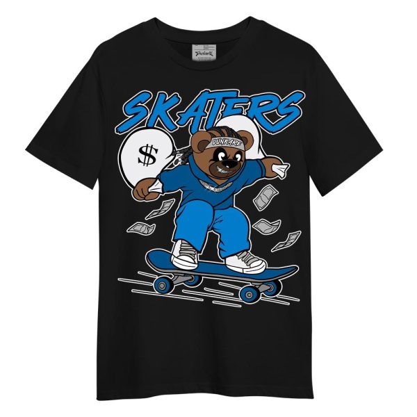 Industrial Blue 4s Shirt - Skaters Bear Shirt Unisex Matching Jordan Shirt Jezsport.com