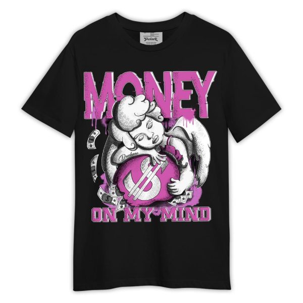 Hyper Violet 4s Shirt, Graphic Money On My Mind Shirt Outfit Matching Jordan Shirt Jezsport.com