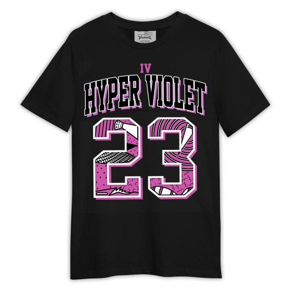 Hyper Violet 4s Shirt, 90s Retro Number 23 Shirt Outfit Matching Jordan Shirt Jezsport.com