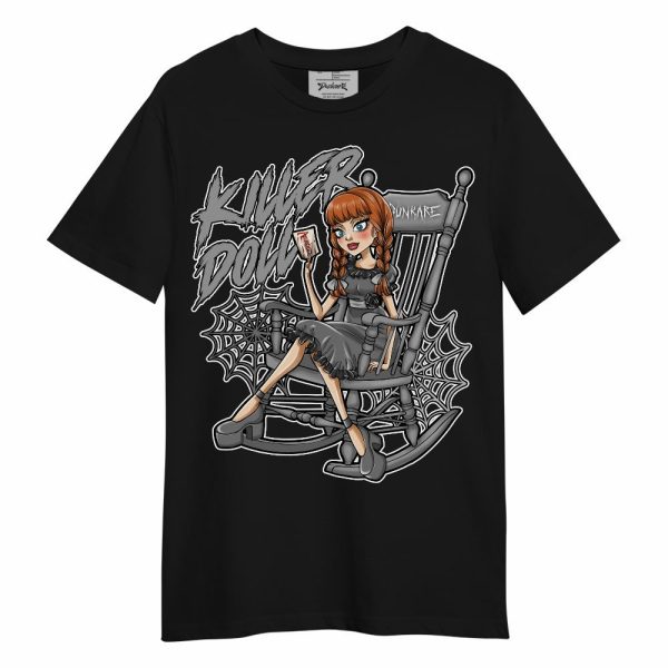 Black Wolf Grey 12s Shirt - Killer Doll-A Halloween Unisex Shirt Jezsport.com