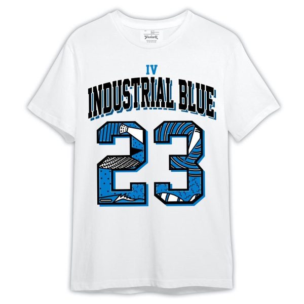 Industrial Blue 4s Shirt, 90s Retro Number 23 Shirt Outfit Matching Jordan Shirt Jezsport.com