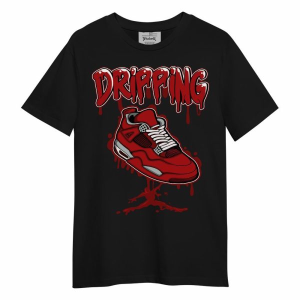 Red Taxi 12s Shirt Dripping Shoe 4S Graphic Unisex Shirt Matching Jordan Shirt Jezsport.com