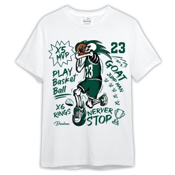 Oxidized Green 4s Shirt, Never Stop G.O.A.T Shirt Outfit Matching Jordan Shirt Jezsport.com