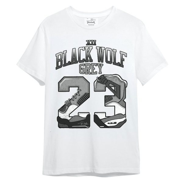 Black Wolf Grey 12s Shirt, Number 23 4s Unisex Shirt Matching Jordan Shirt Jezsport.com