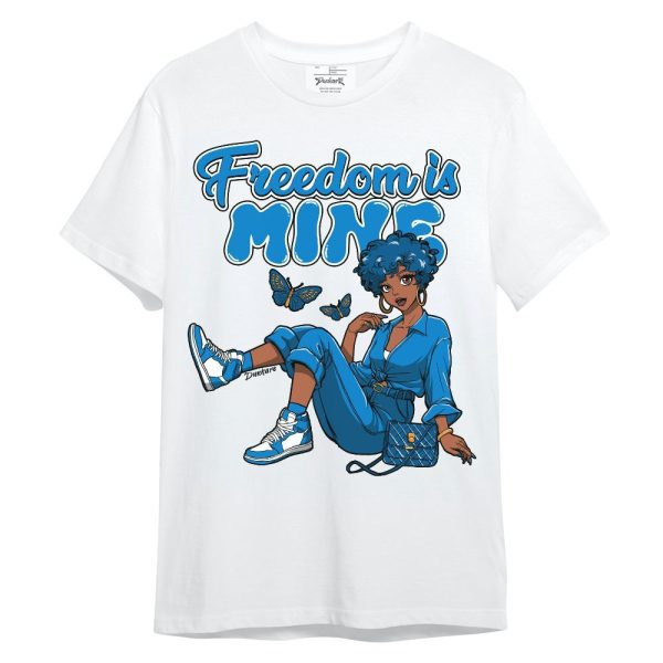 Industrial Blue 4s Shirt, Freedom Is Mine Military Blue 4s Unisex Shirt Matching Jordan Shirt Jezsport.com