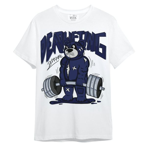 Midnight Navy 11s Shirt - Deadlifting Bear Unisex Shirt Matching Jordan Shirt Jezsport.com