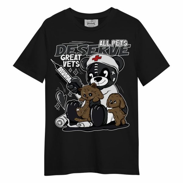 White Thunder 4s Shirt - All Pets Deserve Great Vets Bear Shirt Unisex Oufit Unisex Shirt Matching Jordan Shirt Jezsport.com