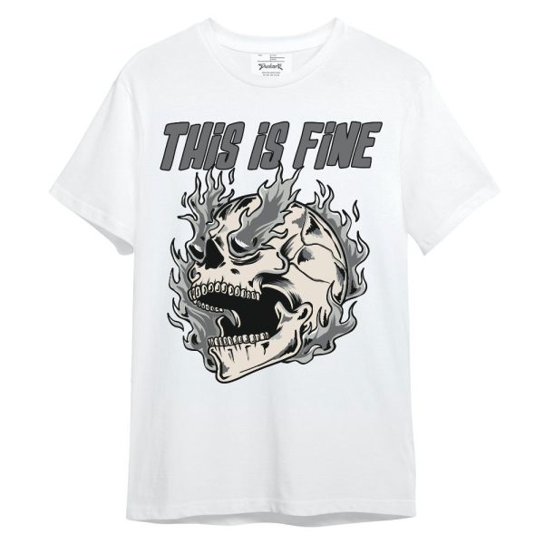 Paris Cement Grey 4s Shirt - Blazing Skull Unisex Shirt Matching Jordan Shirt Jezsport.com