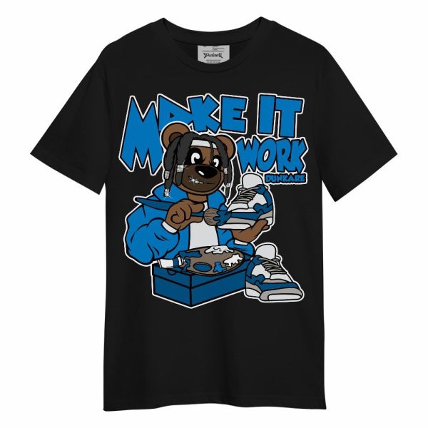 Industrial Blue 4s Shirt - Pull It Off Bear Unisex Shirt Matching Jordan Shirt Jezsport.com