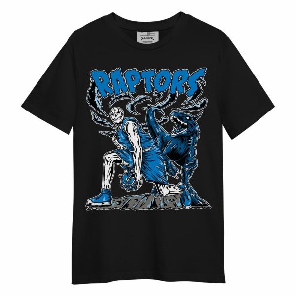 Industrial Blue 4s Shirt - Raptors Skeleton Unisex Shirt Matching Jordan Shirt Jezsport.com