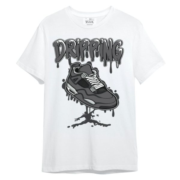 White Thunder 4s Shirt - Dripping Shoe 4S Graphic Unisex Shirt Jezsport.com