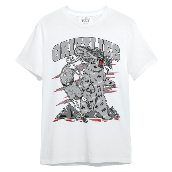 Cement Grey 3s Shirt - Grizzly Bear Skeleton Unisex Shirt Matching Jordan Shirt Jezsport.com