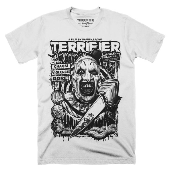 Terrifier Cover Clown T-Shirt Funny Halloween Shirt For Halloween Jezsport.com