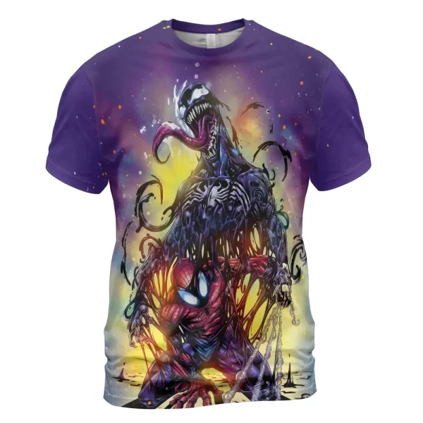 Spider Man x Venom Colors Shirt, Marvel Shirt For Men And Women Jezsport.com