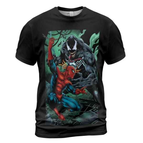 Spiderman Vs Venom Colored Shirt, Marvel Shirt For Men And Women Jezsport.com