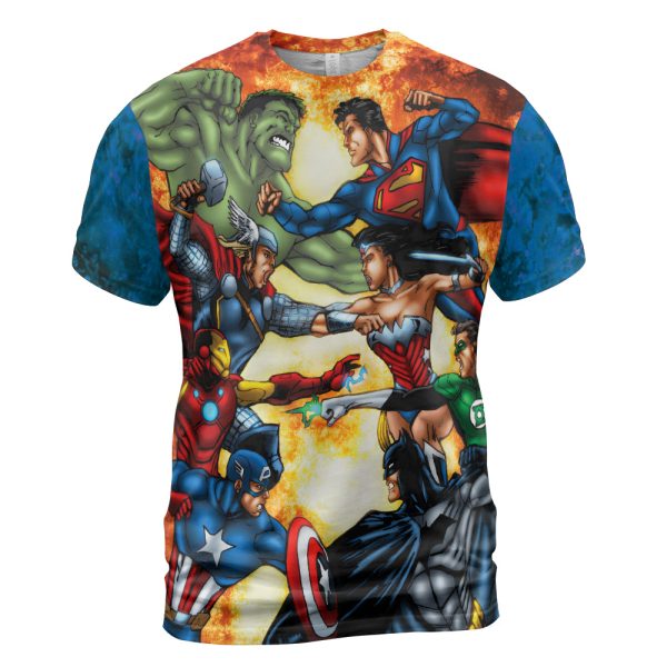 Avengers Vs Justice League Shirt, Marvel Shirt For Men And Women Jezsport.com