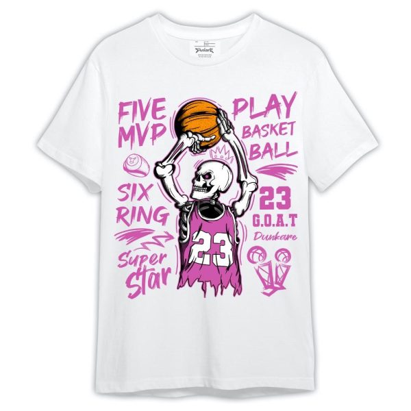 Hyper Violet 4s Shirt, 23 G.O.A.T Skeleton Shirt Outfit Matching Jordan Shirt Jezsport.com