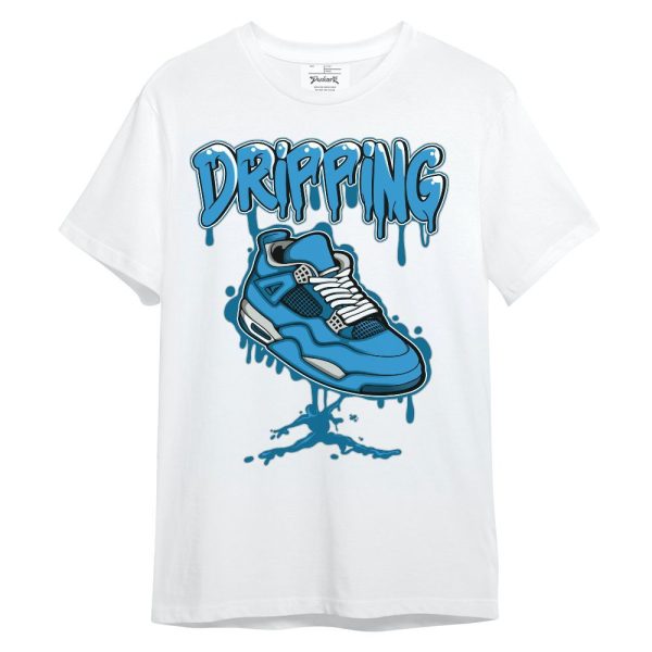 Powder Blue 9s Shirt - Dripping Shoe 4S Graphic Unisex Shirt Matching Jordan Shirt Jezsport.com