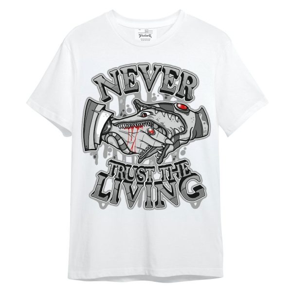 Black Wolf Grey 12s Shirt - Never Trusting Living Halloween Graphic Unisex Shirt Jezsport.com