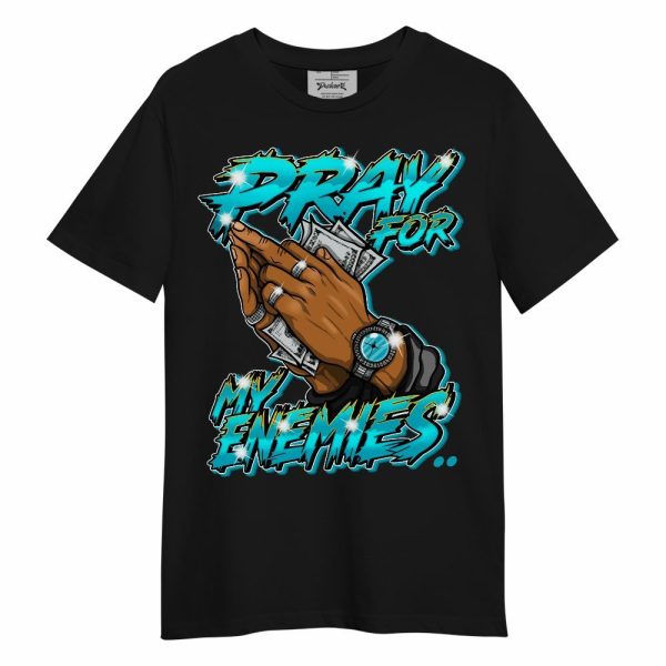 Retro Aqua 5s Shirt - Prayed For Enemies Graphic Unisex Shirt Jezsport.com