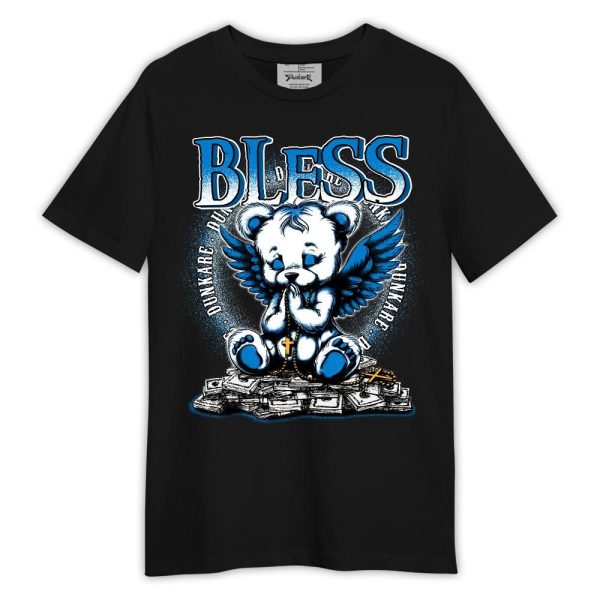 Industrial Blue 4s Shirt, Bless Bear Angel Shirt Outfit 4 Military Blue 1405 HDT Matching Jordan Shirt Jezsport.com