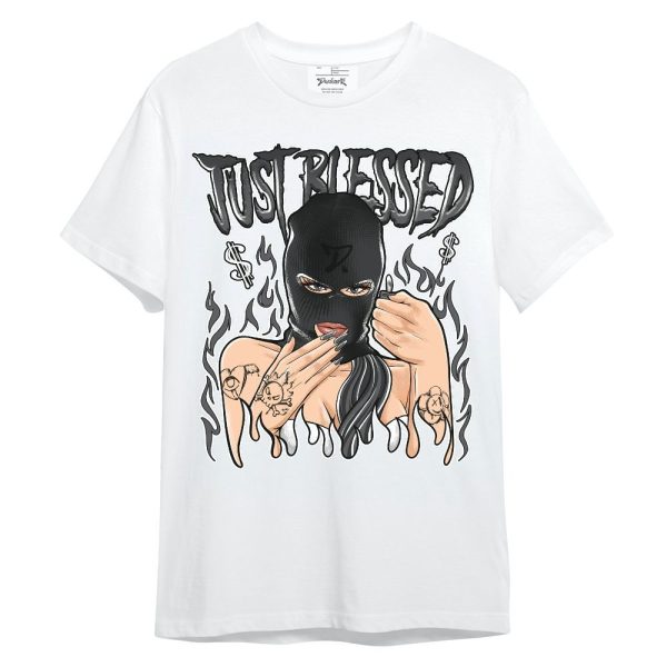 White Thunder 4s Shirt - Blessed!! Unisex Shirt Matching Jordan Shirt Jezsport.com