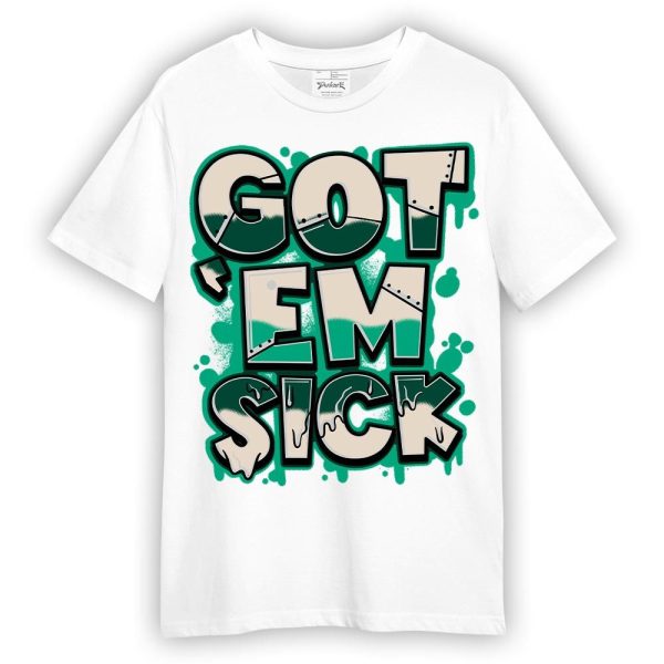 Oxidized Green 4s Shirt - Gotten 'Em Sick Graphic Shirt Unisex Matching Jordan Shirt Jezsport.com