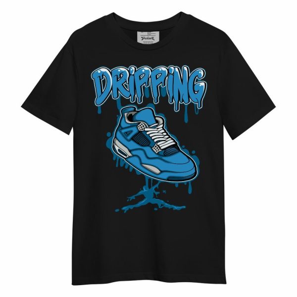 Powder Blue 9s Shirt - Dripping Shoe 4S Graphic Unisex Shirt Matching Jordan Shirt Jezsport.com