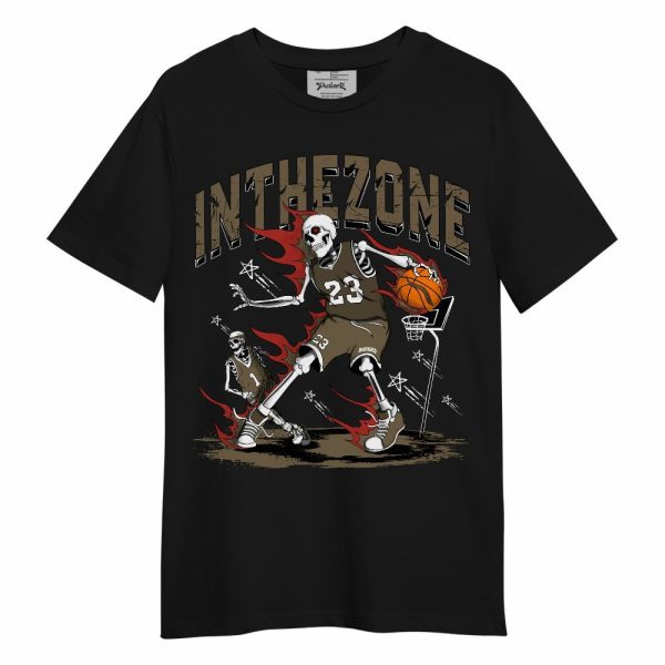 Olive 9s Shirt, 23 G.O.A.T Skeleton Basketball Unisex Shirt Jezsport.com