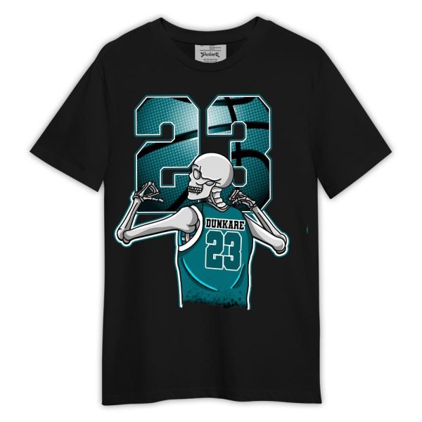 Oxidized Green 4s Shirt, 23 Legend Skeleton Basketball Shirt Outfit Matching Jordan Shirt Jezsport.com