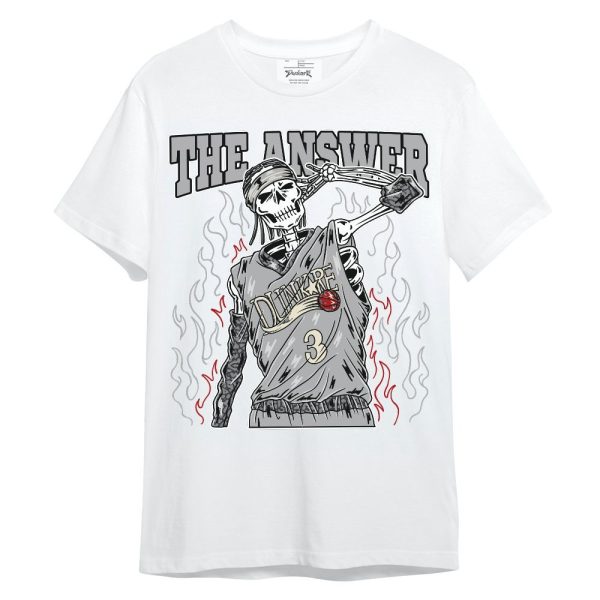 Cement Grey 3s Shirt - Allen Answer Skeleton Unisex Shirt Matching Jordan Shirt Jezsport.com