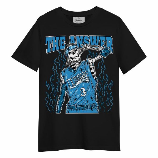 Powder Blue 9s Shirt - Allen Answer Skeleton Unisex Shirt Matching Jordan Shirt Jezsport.com