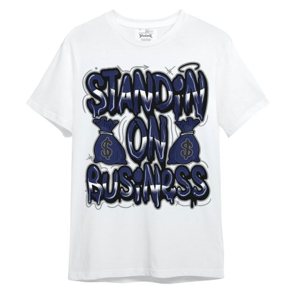 Midnight Navy 11s Shirt - Standin' Business Graphic Unisex Shirt Matching Jordan Shirt Jezsport.com