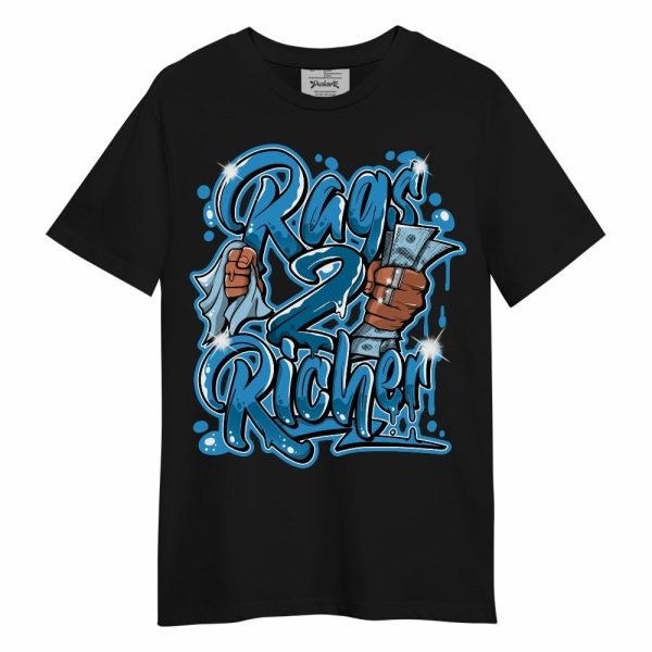 Powder Blue 9s Shirt - Rag 2 Rich Graphic Unisex Shirt Matching Jordan Shirt Jezsport.com