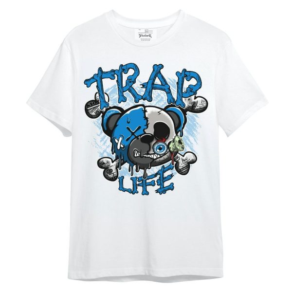 Industrial Blue 4s Shirt, Trap Bear Skull Military Blue 4s Unisex Shirt Matching Jordan Shirt Jezsport.com