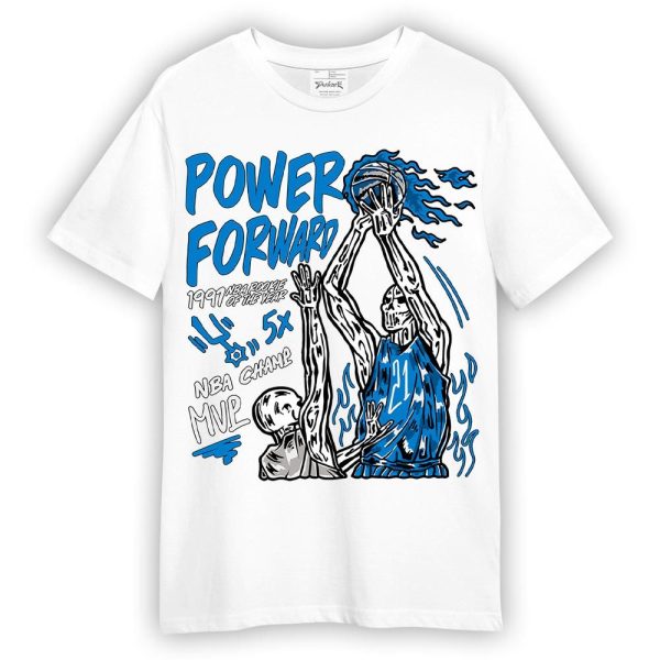 Industrial Blue 4s Shirt - Power Shot Skeleton Shirt Unisex Matching Jordan Shirt Jezsport.com